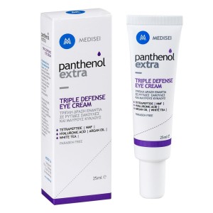 Medisei Panthenol Extra Κρέμα Ματιών με Τριπλή Δράση Ενάντια σε Ρυτίδες Σακούλες και Μαύρους Κύκλους, 25ml