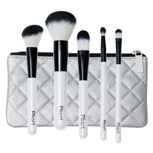 Pearl Shaving Σετ 5 Πινέλων Μακιγιάζ από Συνθετική Τρίχα & Δώρο Θήκη, 1σετ