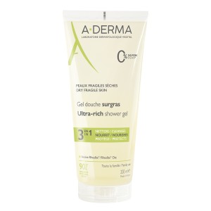 A-Derma Gel Douche Surgras Εξαιρετικά Πλούσιο Τζελ Καθαρισμού για το Ξηρό Δέρμα, 200ml