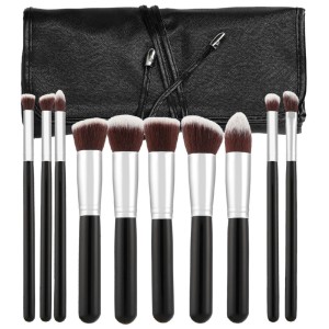 Tools For Beauty Kabuki Brush Set Black Σετ Πινέλα Μακιγιάζ, 10pcs 