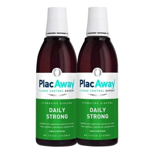 Plac Away Σετ Στοματικής Υγιεινής Daily Strong Care Mouthwash Στοματικό Διάλυμα με Γεύση Δυόσμου, 1000ml