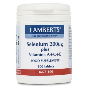 Lamberts Selenium 200μg & A, C, E, Αποτελεί Ζωτικό Συστατικό των Μηχανισμών Άμυνας του Οργανισμού, 100tabs