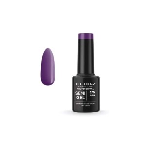 Elixir Make-up Semi Gel Ημιμόνιμο Επαγγελματικό Βερνίκι Νυχιών Νο1101 675 Raisin, 5ml