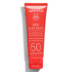 Apivita Bee Sun Safe Αντηλιακή Κρέμα Προσώπου κατά των Πανάδων & των Ρυτίδων SPF50, 50ml