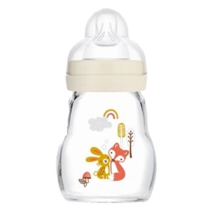 Mam Μπιμπερό Γυάλινο Feel Good με Θηλή Σιλικόνης 0m+, 170ml