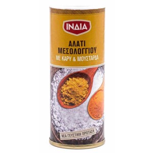 ΙΝΔΙΑ ΑΛΑΤΙ ΜΕΣΟΛΟΓΓΙΟΥ ΜΕ ΚΑΡΥ & ΜΟΥΣΤΑΡΔΑ 70gr.