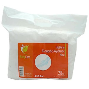 BODYCARE ΣΕΡΒΙΕΤΑ ΕΛΑΦΡΑΣ ΑΚΡΑΤΕΙΑΣ - (MAXI) (28τεμ.)