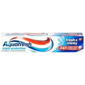 AQUAFRESH TRIPLE PROTECTION  75ml - (FRESH & MINTY) (ΟΔΟΝΤΟΚΡΕΜΑ)