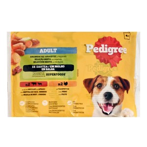 PEDIGREE ΣΚΥΛΟΤΡΟΦΗ ΦΑΚΕΛΑΚΙ 4x100gr. - (ΓΑΛΟΠΟΥΛΑ & ΑΡΝΙ & ΜΟΣΧΑΡΙ & ΚΑΡΟΤΟ)