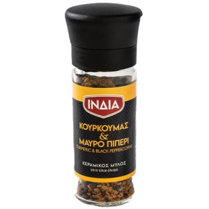 ΙΝΔΙΑ ΚΟΥΡΚΟΥΜΑΣ & ΜΑΥΡΟ ΠΙΠΕΡΙ 45gr. - (ΜΥΛΟΣ)