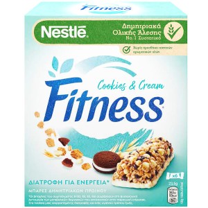 NESTLE BARS FITNESS 23,5gr. - (COOKIES & CREAM) (6τεμ)