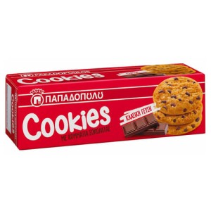 ΠΑΠΑΔΟΠΟΥΛΟΥ COOKIES 180gr. - (ΚΟΜΜΑΤΙΑ ΣΟΚΟΛΑΤΑΣ)