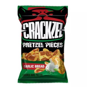 CRACKZEL MINI PRETZEL 80gr. - (GARLIC BREAD)