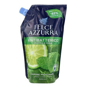 FELCE AZZURRA ΚΡΕΜΟΣΑΠΟΥΝΟ ΑΝΤΑΛΛΑΚΤΙΚΟ 500ml - (MINT & LIME) (ΣΑΚΟΥΛΑ)