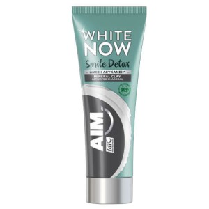 AIM WHITE NOW 75ml - (DETOX CHARCOAL) (ΟΔΟΝΤΟΚΡΕΜΑ)